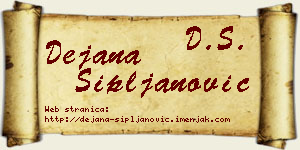 Dejana Sipljanović vizit kartica